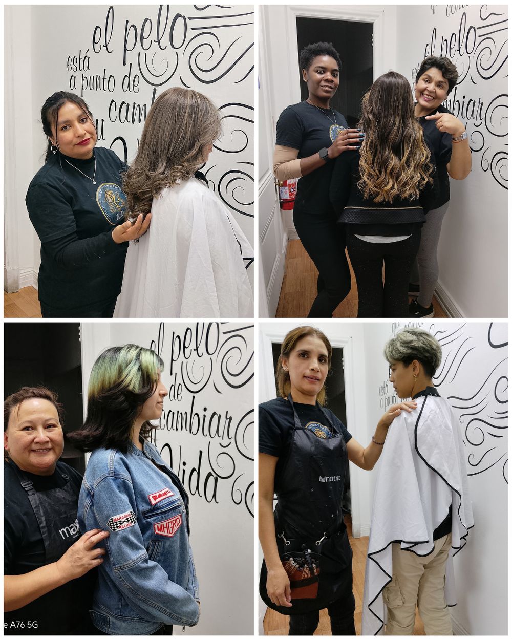 Corte y color — trabajo de alumna